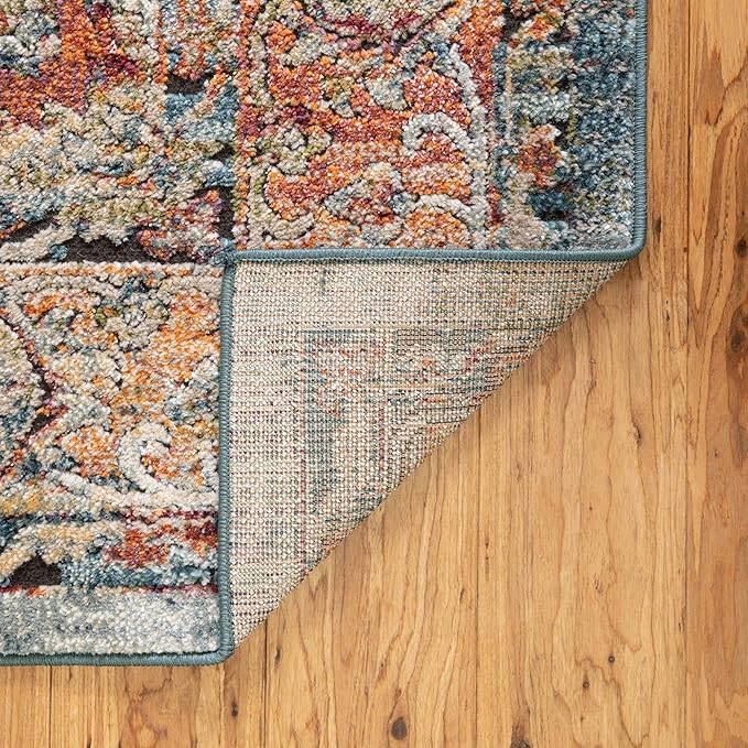 Unique Loom Isabella Collection Area Rug - Rossellini (6' 1" x 9' Rectangle, Rust Red/ Beige)