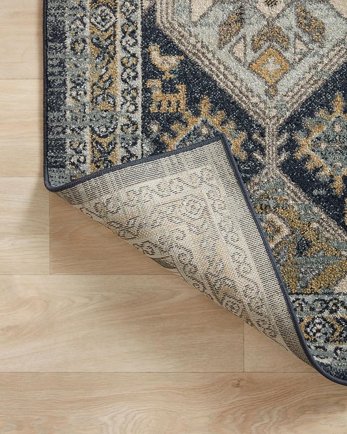 Loloi Jocelyn Collection JOC-02 Navy/Blue 9'-6" x 12'-6" .38" Thick Area Rug