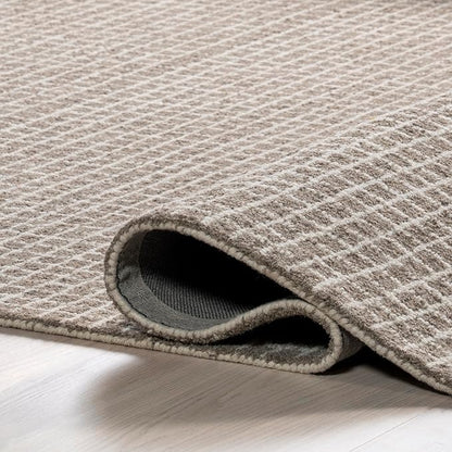 Rugs USA Melrose Grey, 4' Round, Handmade, Wool & Cotton, Soft and Cozy, High Traffic, Stain Resistant, Easy Clean, Durable Area Rug for Bedroom, Living Room, Dining Space, Den, Entryway