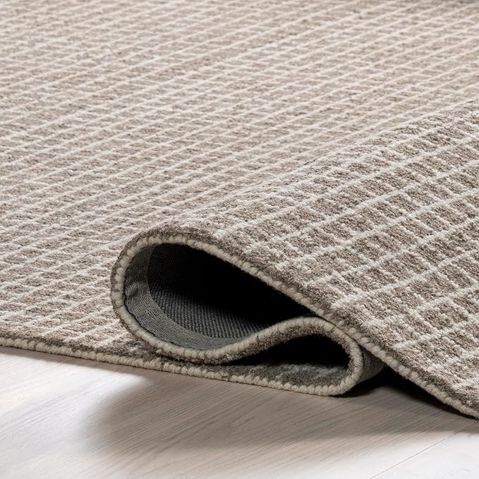 Rugs USA Melrose Grey, 8'6" x 11'6", Handmade, Wool & Cotton, Soft and Cozy, High Traffic, Stain Resistant, Easy Clean, Durable Area Rug for Bedroom, Living Room, Dining Space, Den, Entryway