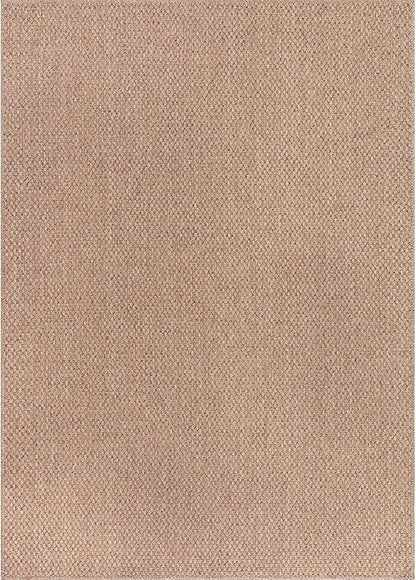 CAMILSON Easy Jute Rug 4x6, Indoor Outdoor Natural Color Farmhouse Area Rugs for Living Room Patio and Kitchen Rug, Solid Boho Woven Design, Easy-Cleaning, Washable Outside Carpet Alfombras (4 x 6)