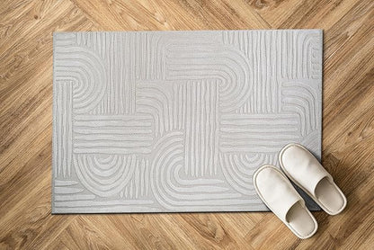 Modern Indoor Rug Orbit 2x3 Area Rugs for Living Room Luxury Kitchen Bedroom Durable Soft Geometric Durable Low and High Pile Stain Resistant Non Shedding Area Carpet 2x3