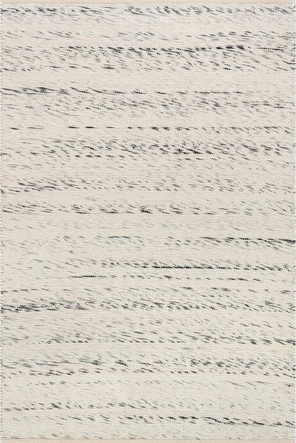 Rugs USA Santa Ynez Ivory/Grey, 7'6" x 9'6", Handmade, Marled, Wool & Cotton, Soft and Cozy, High Traffic, Stain Resistant, Easy Clean, Durable Area Rug for Bedroom, Living Room, Dining, Den, Foyer
