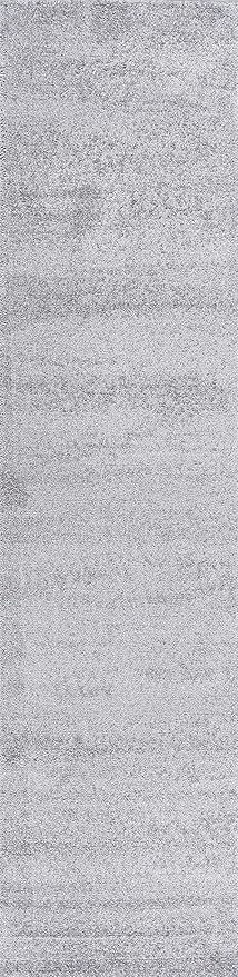 JONATHAN Y Haze Solid Low-Pile Light Gray Runner Rug 2x8, Coastal,Bohemian,Minimalist,Classic, Easy-Cleaning for Living Room,Bedroom,Kitchen,Pet Friendly,Non-Shedding (SEU100K-28)