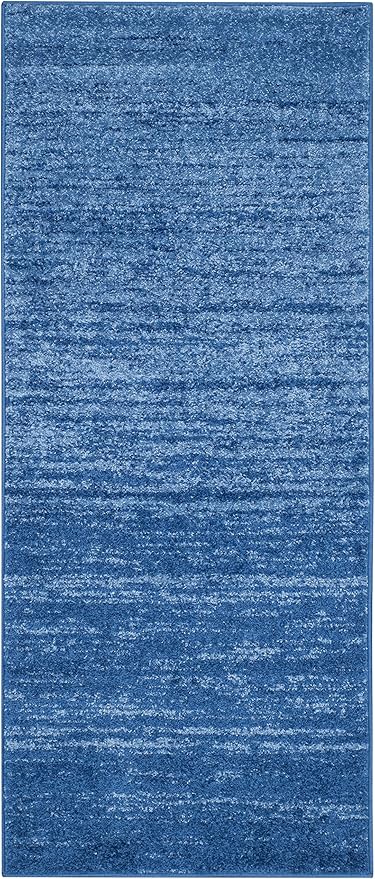 SAFAVIEH Adirondack Collection Runner Rug - 2'6" x 6', Light Blue & Dark Blue, Modern Ombre Design, Non Shedding & Easy to Clean, Ideal for Hallway, Foyer, Kitchen, Entryway, Bedroom (ADR113F)