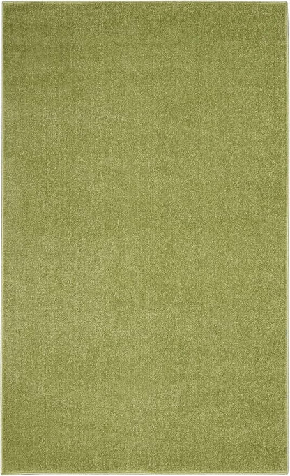 Nourison Home Nourison Essentials Green 3' x 5' Area Rug - Easy Clean, Non Shedding, Bed Room, Living Room, Dining Room, Kitchen (3' x 5')