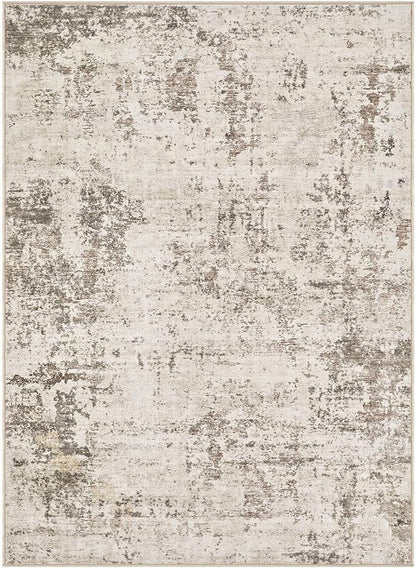 4x6 Area Rug Living Room Rugs - Washable Neutral Modern Abstract Soft Thin Rug Indoor Floor No Slip Rug Carpet for Bedroom Under Dining Table Home Office Decor - Dark Brown