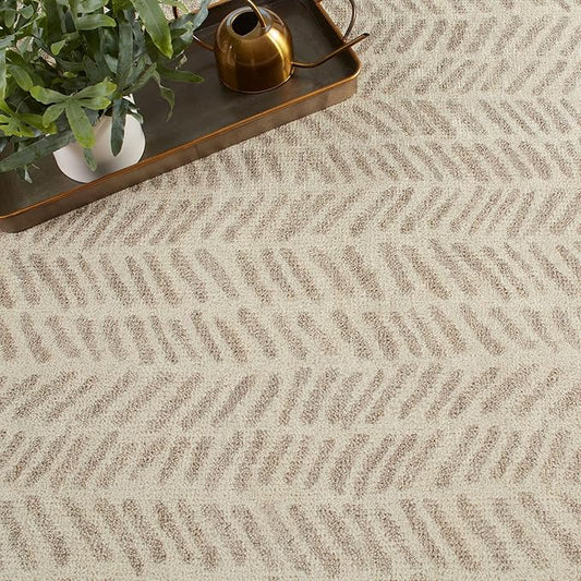 Dash & Albert Rowley Grey Machine Washable Rug, 4 X 6 Feet, Grey Graphic Pattern
