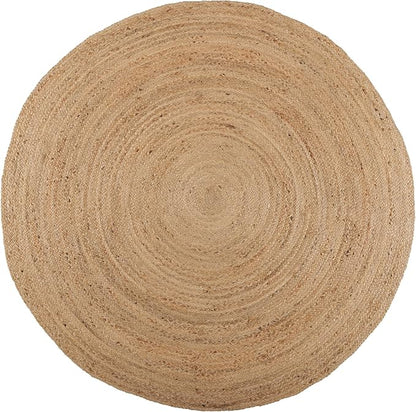 REDEARTH · Round Area Rug - 6 Feet Braided Natural Jute Rug- Artisan Made Reversible Boho Jute Rugs for Bedroom - Kitchen - Living Room - Farmhouse - Home Decor - Handmade Rustic Vintage Décor