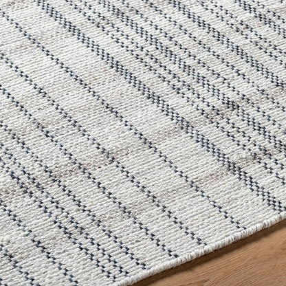 Mark&Day Wool Rugs, 6x9 Ishaq Cottage Slate Area Rug, Grey Silver Carpet for Living Room, Bedroom or Kitchen (6' x 9')