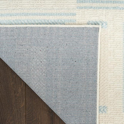 Nourison Home Nordic Ivory Blue 4' x 6' Area Rug - Easy Clean, Non Shedding, Bed Room, Living Room, Dining Room, Kitchen (4' x 6')