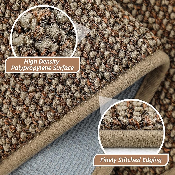 BEQHAUSE Hallway Runner Rugs 2.6x10, Hallway Rug Non-Slip Washable(Rolled-Up NO Creases), Runner Rug Absorbent Stain Resistant Hall Rug Carpet Runner, Entryway Rugs Floor Mat Laundry Room Rugs, Taupe