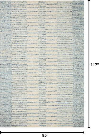 Loloi Chris Loves Julia Chris Collection CHR-01 Ivory/Denim 7'-9'' x 9'-9'', .50" Pile Height, Area Rug