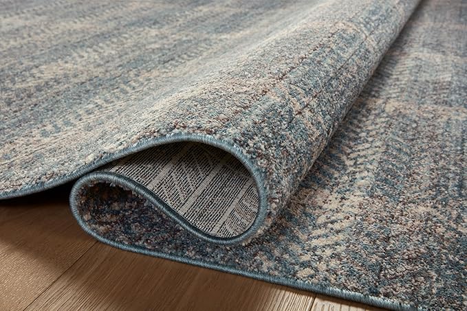 Loloi Angela Rose Ember Collection EMB-03 Blue/Beige 2'-7" x 10'-0" Runner Rug