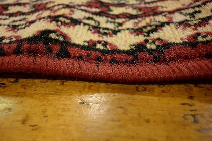 Unique Loom Taftan Collection Border Geometric Tribal Inspired Design Area Rug (2' 7 x 10' 0 Runner, Red/ Gold)