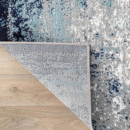 Black Grey Striped Texture Bordered Rugs 10x14 Modern Minimalist Indoor Large Area Rug for Living Room Bedroom Dining Room Soft Faux Wool Non Slip Floor Mats Entrance Bathroom Home Office Oval Carpet