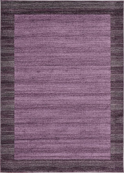 Rugs.com Angelica Collection Rug – 8' x 11' Violet Medium Rug Perfect for Living Rooms, Large Dining Rooms, Open Floorplans