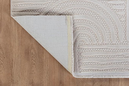Modern Indoor Rug Orbit 2x3 Area Rugs for Living Room Luxury Kitchen Bedroom Durable Soft Geometric Durable Low and High Pile Stain Resistant Non Shedding Area Carpet 2x3