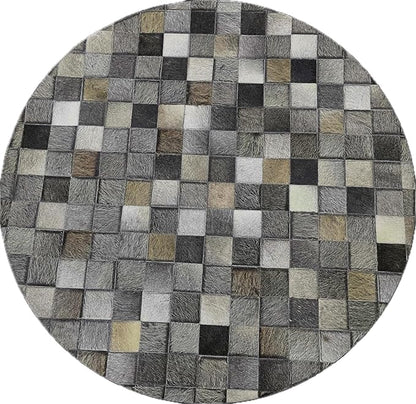 Round Area Rug – Soft Modern Carpet for Living Room, Bedroom, Entryway – Non-Slip Durable Floor Mat for Home Décor (Grey_3X3)