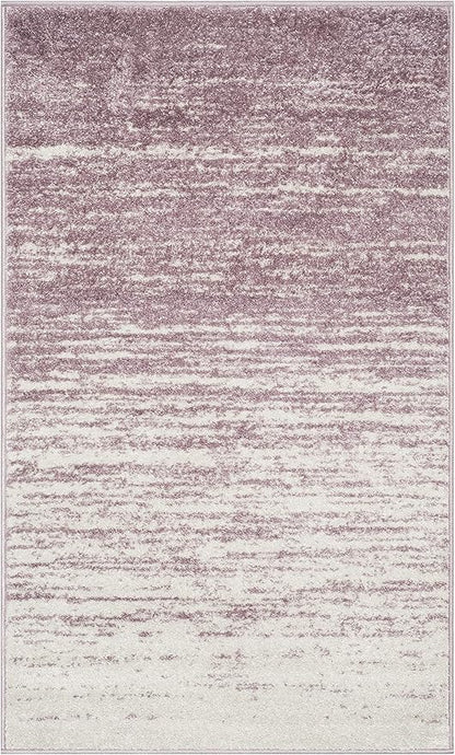 SAFAVIEH Area Rug 4x6 - Adirondack Collection - Cream & Purple, Modern Ombre Design, Non Shedding & Easy to Clean, Ideal for Living Room, Bedroom, Office, Dining Space (ADR113L)