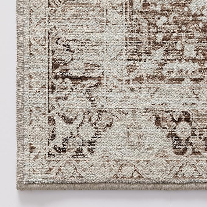 LUMI 5x8 Washable Area Rug for Living Room, Ultra Soft Traditional Vintage Rugs Non Slip with Rubber Backing, Low Profile, High Traffic, Stain Resistant Carpets, Ideal for Bedroom, Dining Room, Indoor