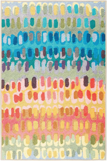 Dash and Albert Paint Chip Machine Washable Area Rug - Runner - 2.5' x 8' Multicolor - Geometric Accent Rug - Anti-Slip Backing, Lightweight, Machine Washable, High Traffic Areas Kitchen, Hallway