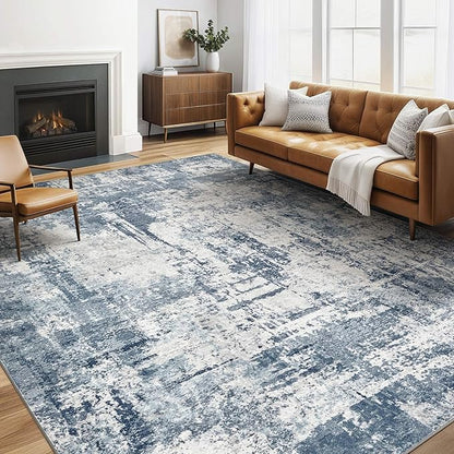 6X9 Area Rugs Living Room: Washable Large Abstract Soft Rug Stain Resistant Indoor Non-Slip Carpet for Men Modern Home Enthusiasts Aged 25-45 - High Traffic Areas - Bedroom Office Dining Room