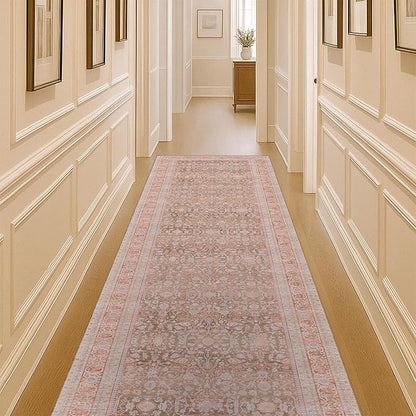 Fame Living Washable Area Rug. Modern Farmhouse. Vintage. Turkish. Bohemian. Distressed. Oriental. Traditional. Rugs for Living Room. Dining. Bedroom. Office. Entryway. Foyer. (860TT, 2'5" x 4'9")