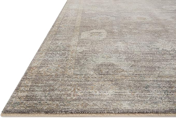 Loloi Magnolia Home by Joanna Gaines Millie Collection MIE-05 Stone/Natural 2'-7" x 12'-0", .25" Pile Height, Runner Rug