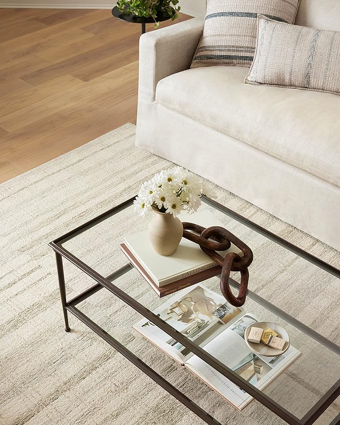 Loloi Chris Loves Julia Chris Collection CHR-02 Natural/Sage 5'-0" x 7'-6", .50" Pile Height, Area Rug