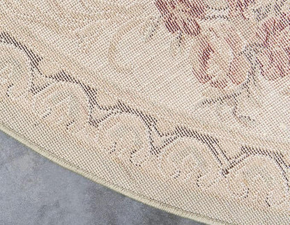 Unique Loom Versailles Collection Area Rug - Henry (3' 1" Round Green/Cream)
