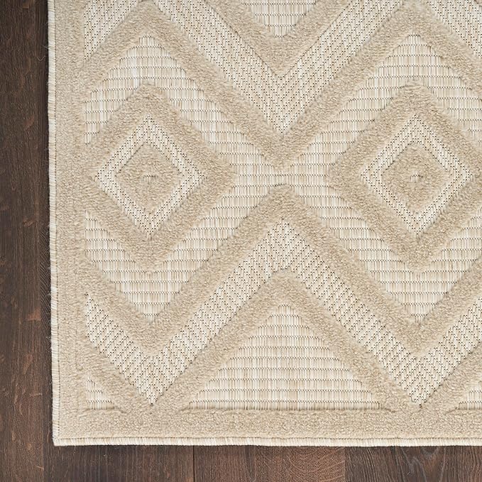 Nourison Home Versatile Cream 5' x 7' Area Rug - Easy Clean, Non Shedding, Bed Room, Living Room, Dining Room, Kitchen (5' x 7')