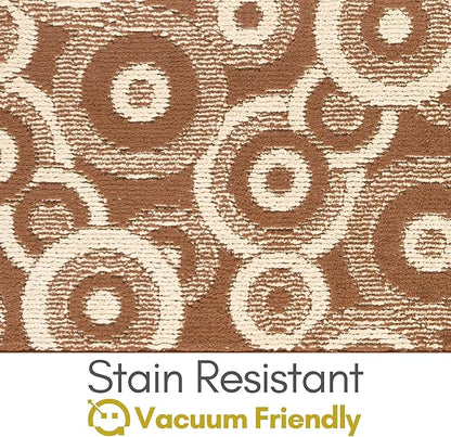 Custom Size Long Brown Hallway Runner Rug | Cut to Length 2'3" x 17' (Runner) | Non-Slip & Machine Washable | REMNAZ