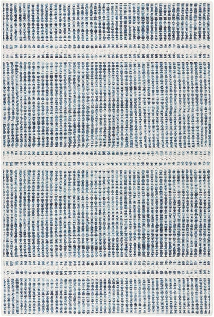 Dash and Albert Malta Blue Machine Washable Area Rug - 2.5' x 8' Runner Blue Stripe Washable Accent Rug - Durable, High Traffic Areas Kitchen, Mudroom, Hallways
