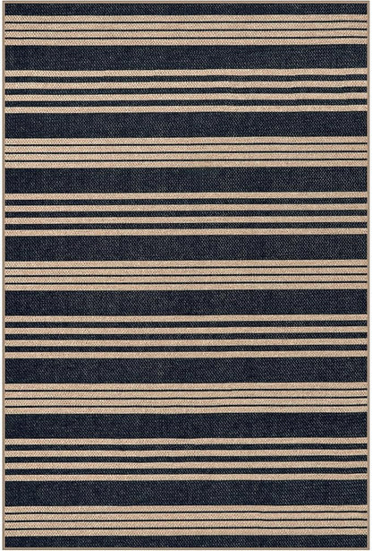 Lahome Striped Easy Jute Front Door Mat, 2x3 Washable Kitchen Rug Small Indoor Outdoor Rugs for Entryway, Farmhouse Neutral Lightweight Non Slip Black Carpet for Foyer