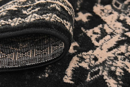 Unique Loom Taftan Collection Border Geometric Tribal Inspired Design Area Rug (2' 2 x 8' 2 Runner, Black/ Gray)