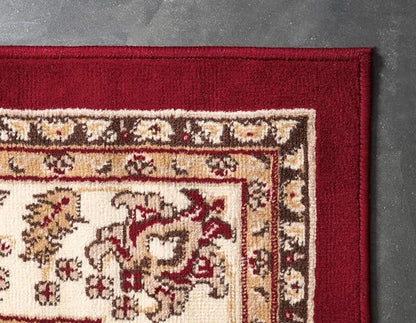 Unique Loom Sialk Hill Collection Area Rug - Washington (7' 1" x 10' Rectangle Burgundy/Cream)
