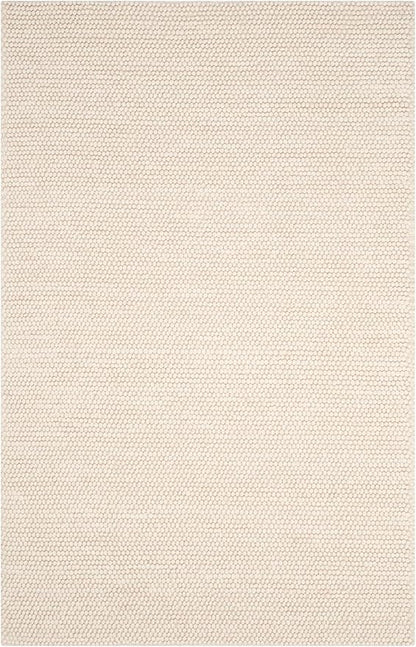 Safavieh Area Rug 6x8 - Natura Collection - Ivory, Handmade Wool Blend, Textured Design, Ideal for Living Room, Bedroom, Dining Space (NAT620A)
