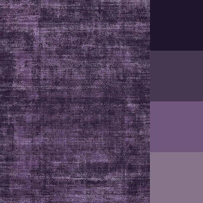Kokia Abstract Area Rug Living Room 5x7 Washable Large Rug Bedroom Living Room Under Dining Table Soft Non Slip Stain Resistant Carpet Room Decor, Purple Rug, Oslo Dusty