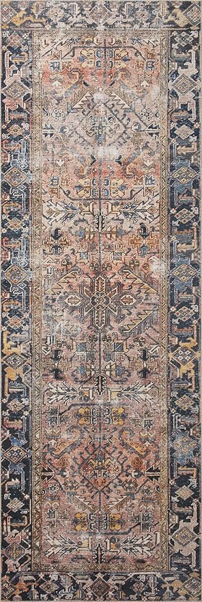 Loloi Chris Loves Julia Jules Collection JUL-02 Terracotta/Multi 2'-0'' x 5'-0'', .13" Pile Height, Accent Rug