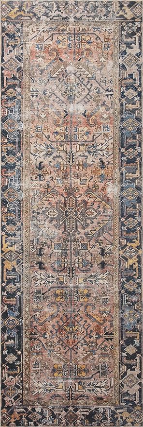 Loloi Chris Loves Julia Jules Collection JUL-02 Terracotta/Multi 7'-6'' x 9'-6'', .13" Pile Height, Area Rug
