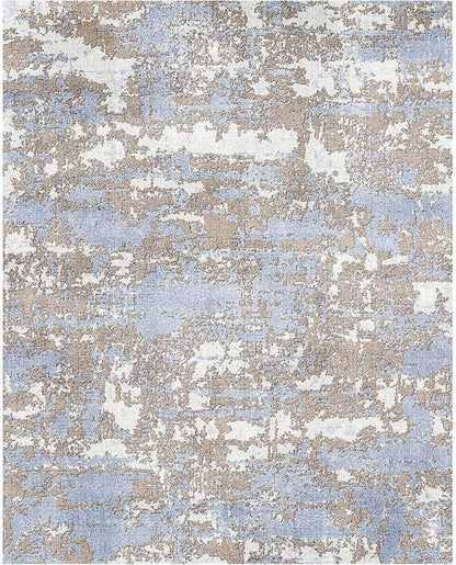 WITSHOCK 8x10 Area Rugs for Living Room: Washable Abstract Large Rug for Dining Room Bedroom Carpet Non Slip 8 by 10 Indoor Modern Nursery Home Office Blue Brown