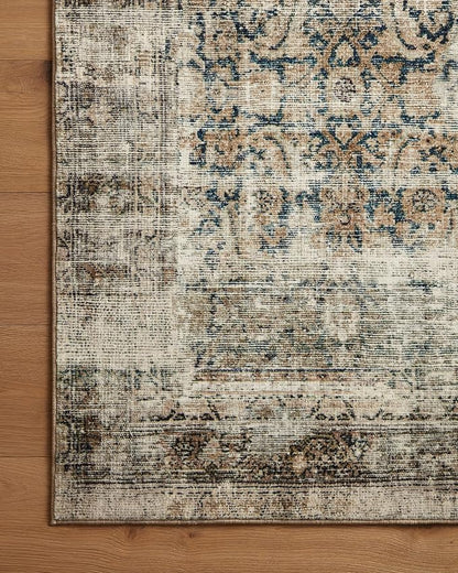 Loloi Amber Lewis Morgan Collection MOG-02 Navy/Sand 11'-6" x 18' 38" Thick Area Rug feat. CloudPile, Neutral, Room Décor, Vintage Inspired, Livingroom, Bedroom, Dining Area