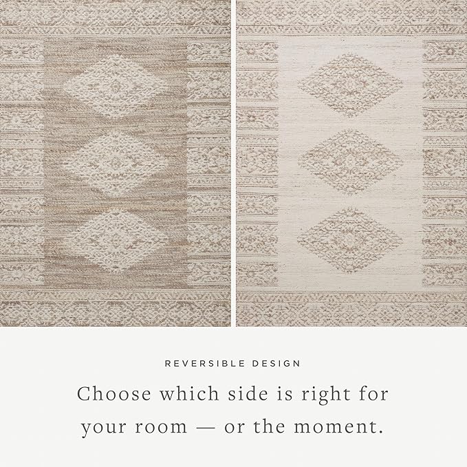 Loloi Angela Rose Rivers Collection RIV-05 Lilac/Ivory 7'-9" x 9'-9" Reversible Area Rug