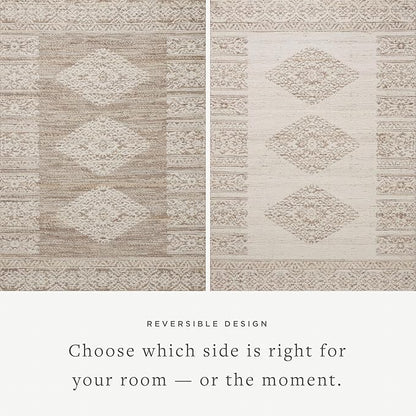 Loloi Angela Rose Rivers Collection RIV-05 Lilac/Ivory 7'-9" x 9'-9" Reversible Area Rug
