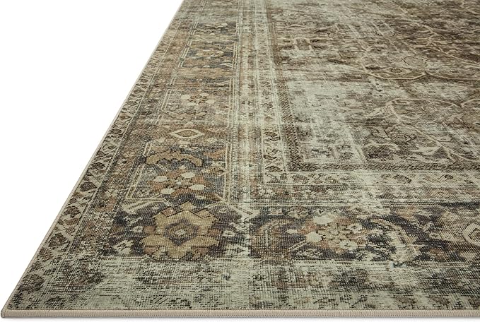 Loloi Magnolia Home by Joanna Gaines Sinclair Collection SIN-01 Pebble/Taupe 2'-3" x 9'-6", .25" Pile Height, Machine Washable, Runner Rug