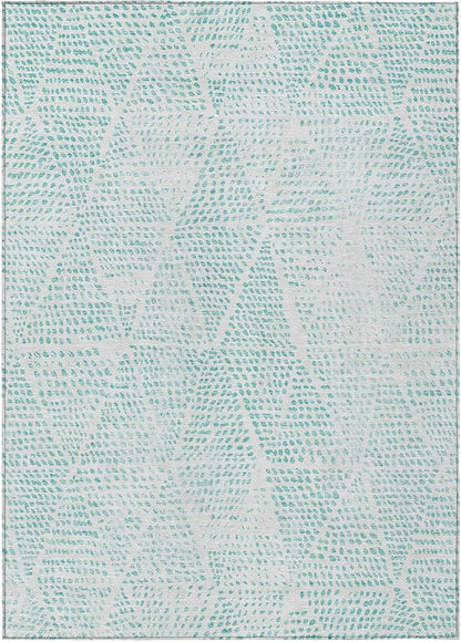 Addison Rugs Chantille ACN591 Aqua 9' x 12' Indoor Outdoor Area Rug, Easy Clean, Machine Washable, Non Shedding, Bedroom, Living Room, Dining Room, Kitchen, Patio Rug