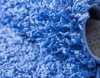 Unique Loom Solid Shag Collection Area Rug (2' 2" x 6' 7" Runner, Periwinkle Blue)