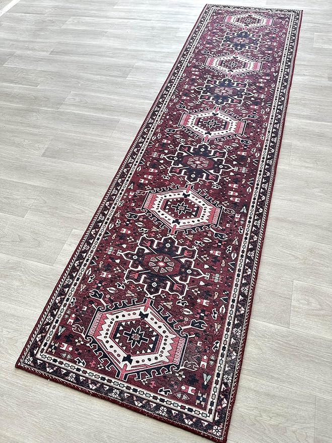 Fame Living Washable Area Rug. Modern Farmhouse. Vintage. Turkish. Bohemian. Distressed. Oriental. Traditional. Rugs for Living Room. Dining. Bedroom. Office. Entryway. Foyer. (851RR, 2'5" x 6'5")