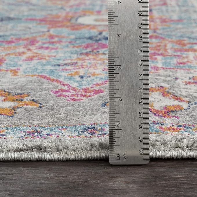Livabliss Odelia Vintage Bohemian Runner Area Rug,2'7" x 7'3",Aqua